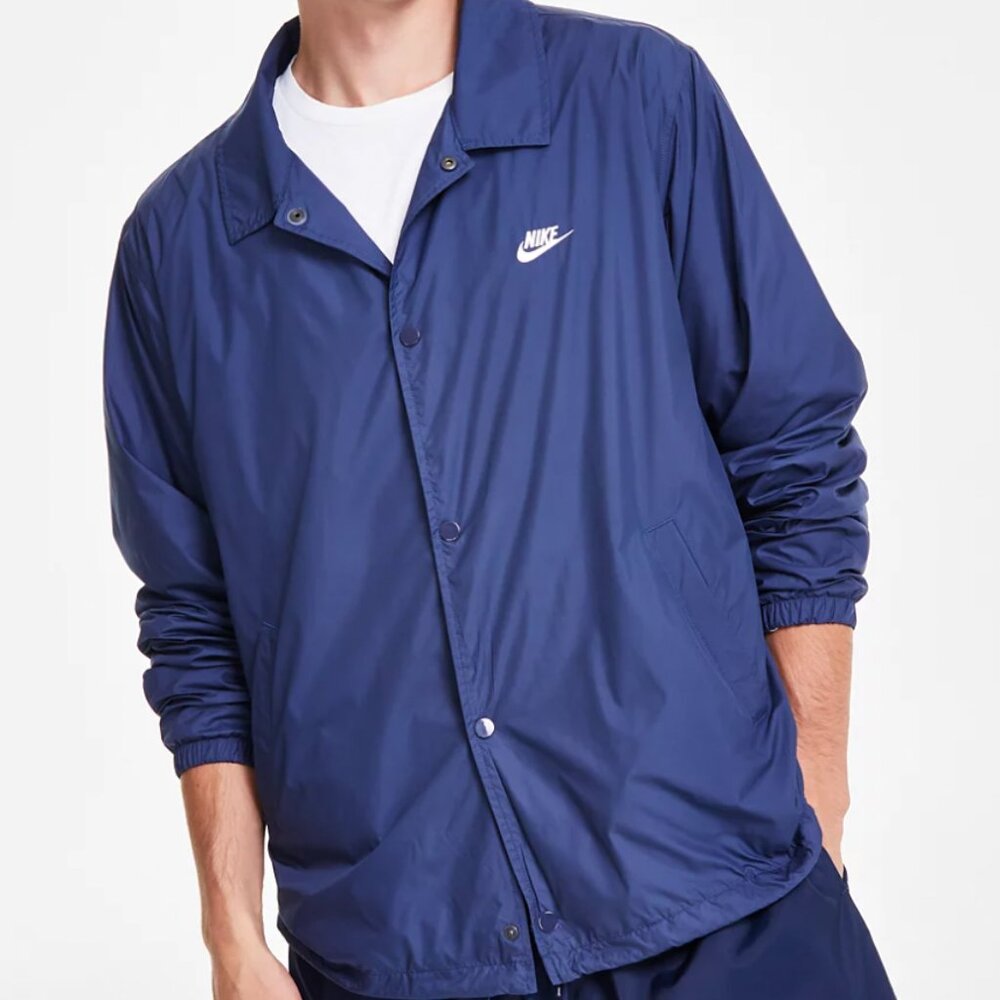 New Nike Men’s XL Midnight Navy Blue‎ Relaxed Fit Club Coaches Jacket MSRP $90